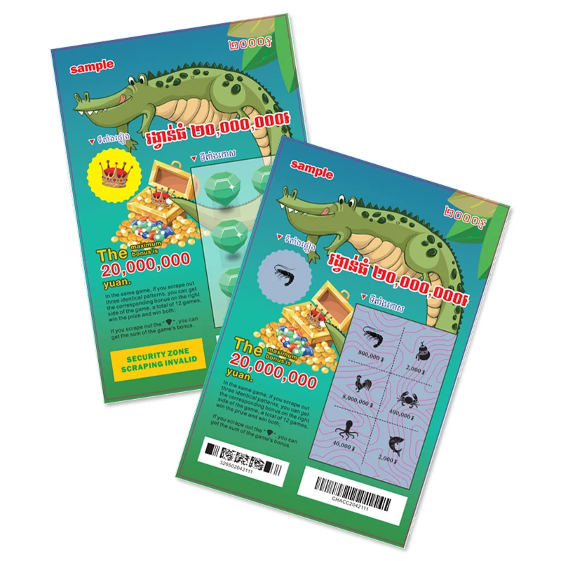 Высококачественная пользовательская лотерейная карта цифровая печать с переменными данными для отличительного предложения выигрышных шансов лотереи
