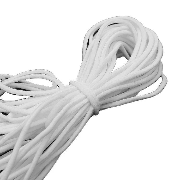 3mm Soft Factory Round Elastic Earloop for Face Mask elastic band