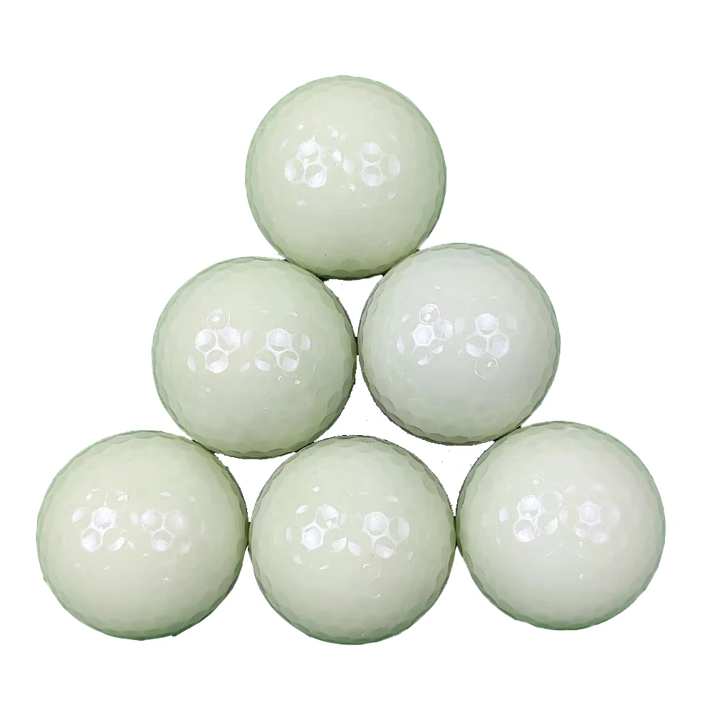 2022 Wholesale Golf luminous ball glow golf ball after UV light glow in the dark Urethane fluorescent golf ball