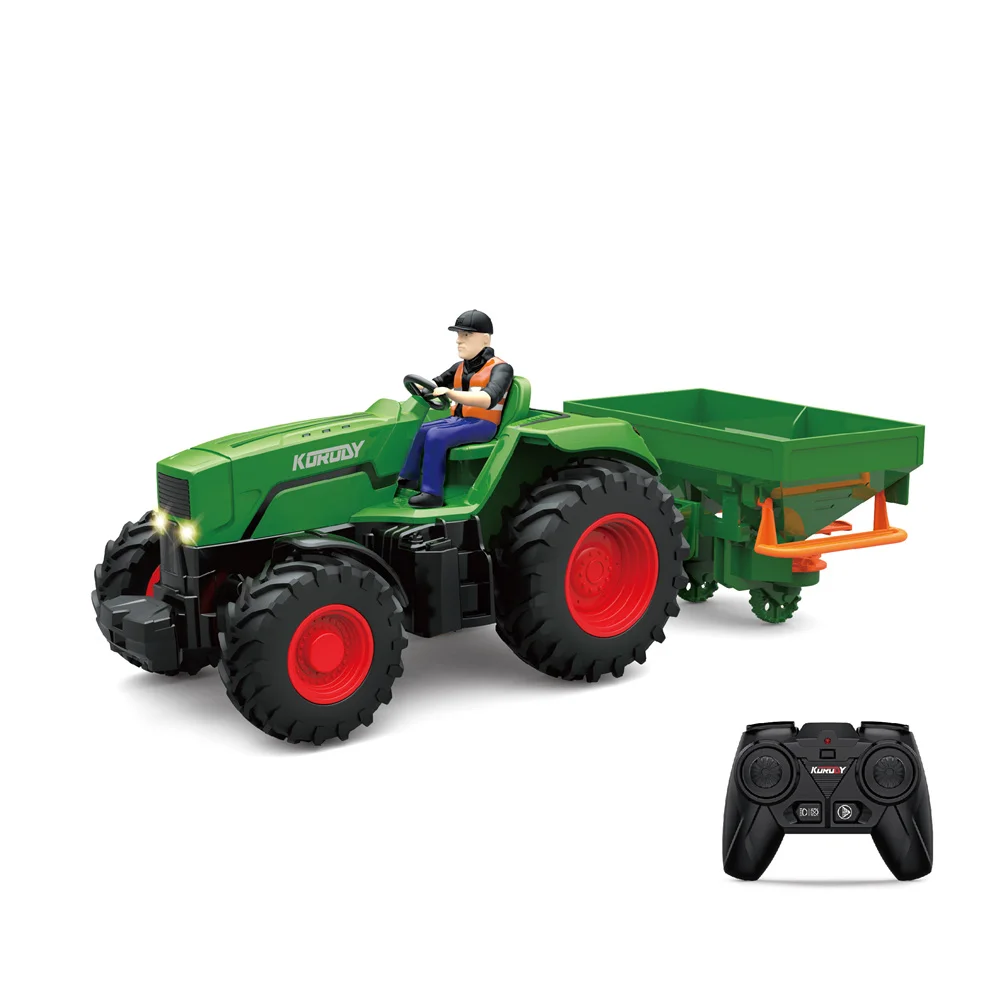 New Design Wheel Manure Spreader Farm Tractor Toy Children Farm Tractor Truck Plastic Tractor Friction Farmer Rake Cart Toy