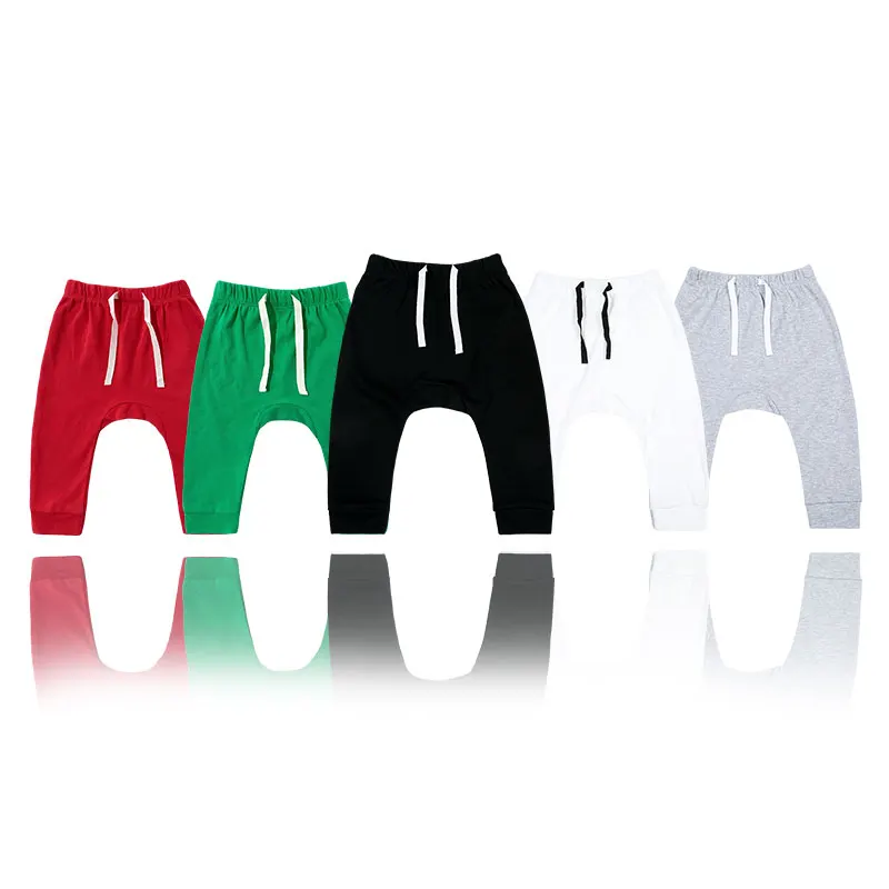 2021 Summer Wholesale Solid Baby Harem Pants Infant Newborn Trousers Baby Jogger Baby Boys Clothes Sets