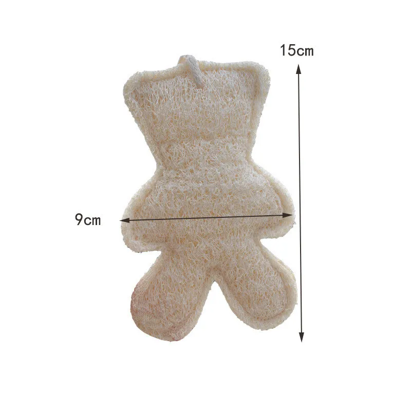 Heart Shape Organic Brush Natural Loofah Body Scrub Brush Biodegradable Loofah Bath Sponge