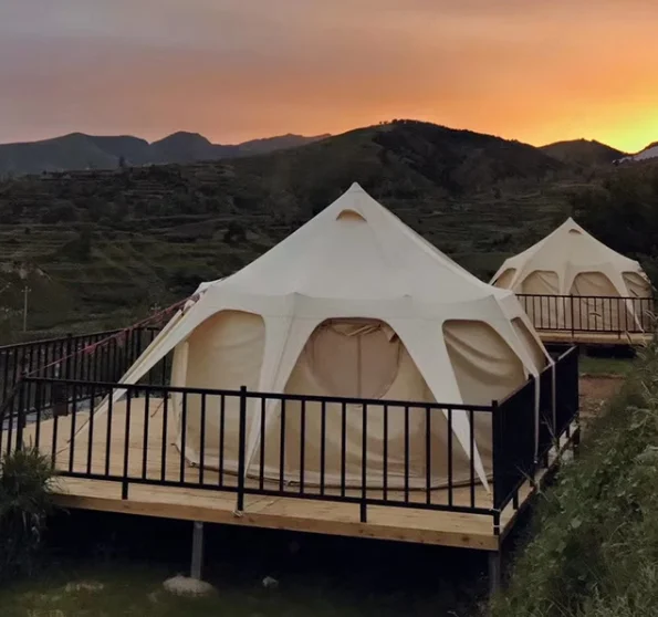 UV protection effect good khaki color lotus tent yurt round ball-shaped oxford cloth sunproof rainproof tent