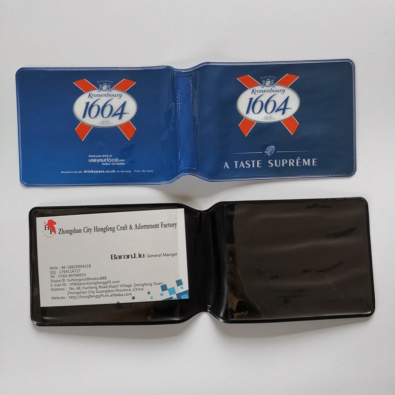 Pvc id card holder clear soft plastic id card holders/ print cheap pvc id card holder