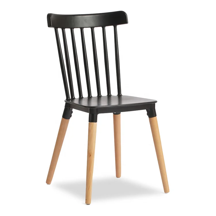 New design affordable wood leg red restaurant dining chair