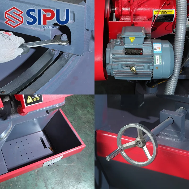 
Easy to Operate 0 to 45 degree angle rotate metal cut band saw machine GB4028X 