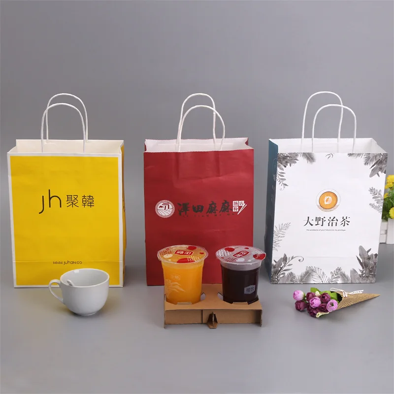 Customized eco-friendly cheap disposable take away cold/hot drink tea coffee  soft drink carrier craft paper cup holder