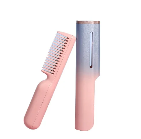 Wireless Charging Heating Film Heating Straight Hair Comb USB Negative Ion Mini Electric Comb