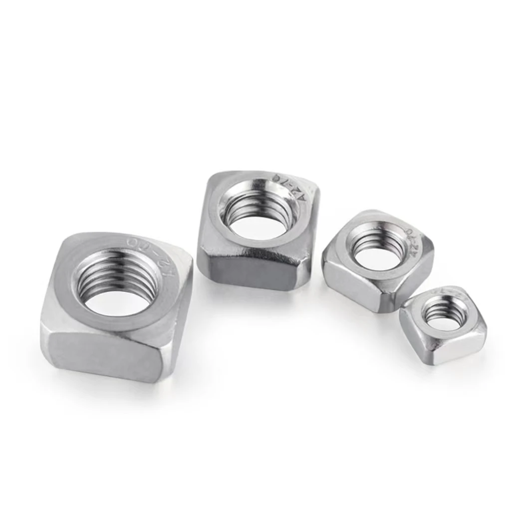Горячая распродажа, квадратные гайки из нержавеющей стали с м3 резьбой, 304/316 оцинкованная отделка, сертифицированная квадратная машинная гайка