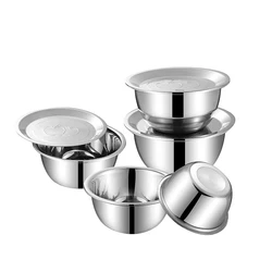 Factory Wholesale Stainless Steel Bowl With Cover  Steel Basin For Food