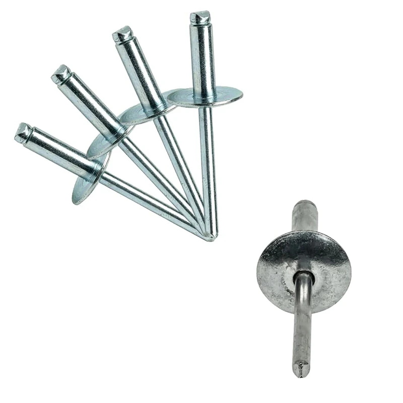 Manufacturer Custom High Quality Semi Tubular Round Flat Follow Solid Double Copper Aluminum Steel Nut Blue Zinc Blind Rivet