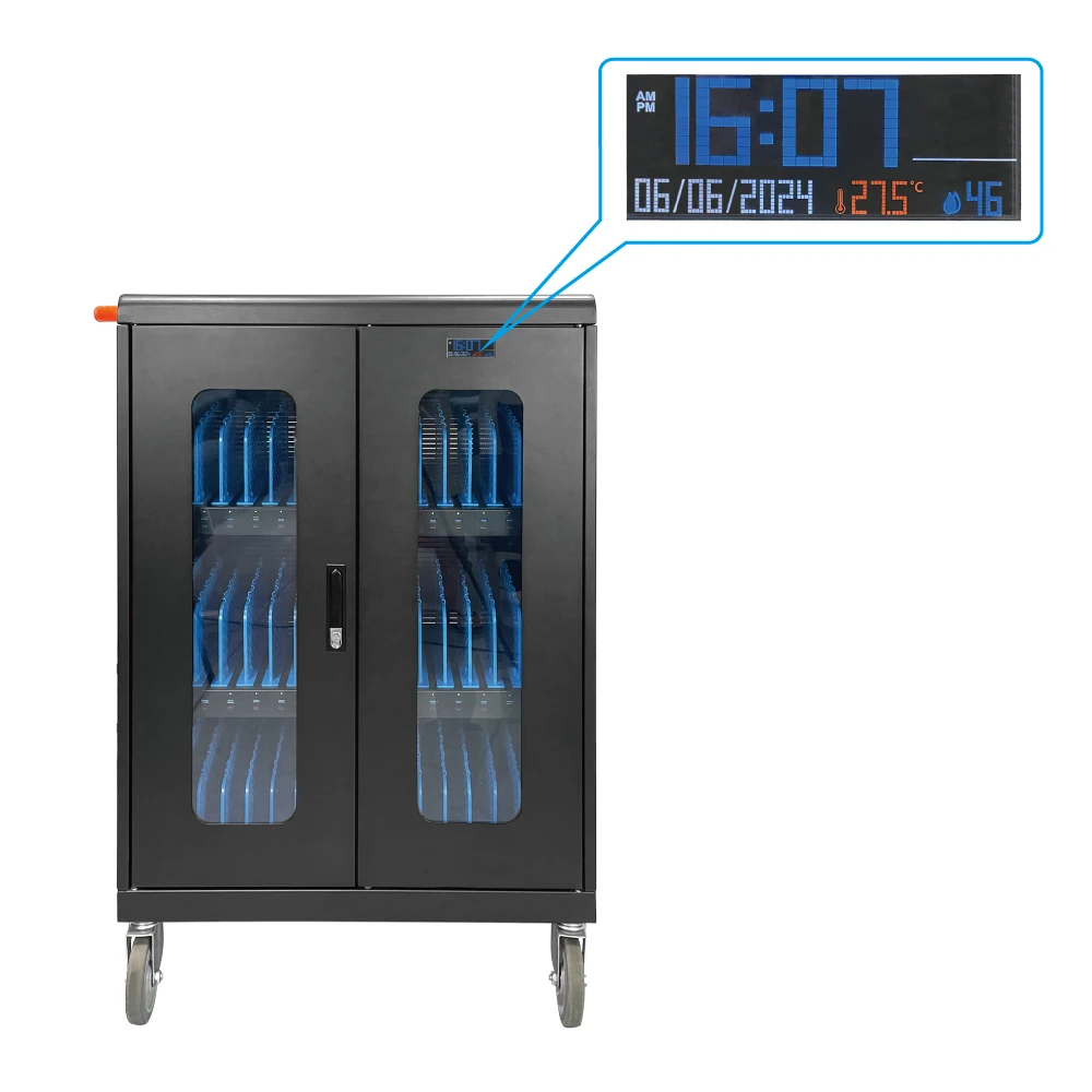 45 Device Mobile Charging Storage Cart for iPad Tablets Laptop Chromebook Up to 13-inch Screen Size Classroom Charging Cabinet