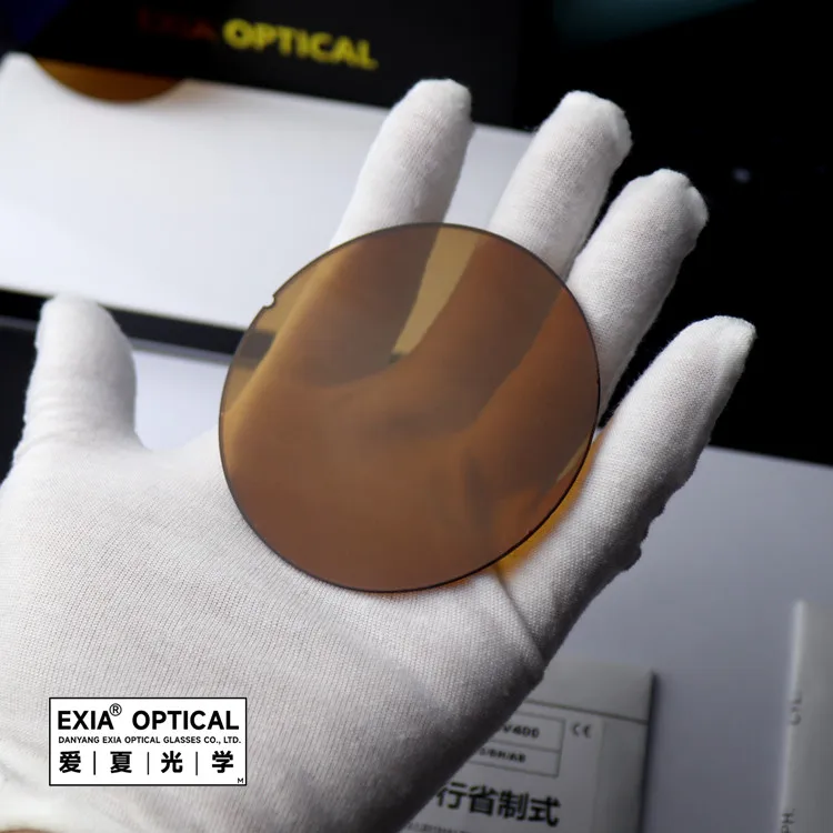 Линзы для солнцезащитных очков EXIA E27 коричневого цвета UV400 синий SHMC плоское основание кривая 0 качество A