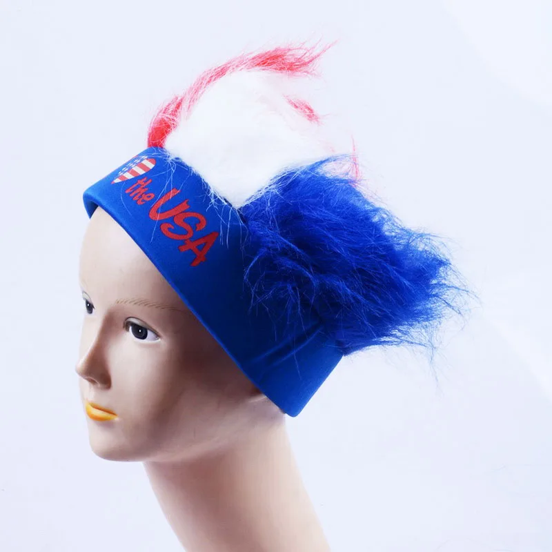 New Fancy go Canada  fans hat wig with wig  crazy fans hat for football fans