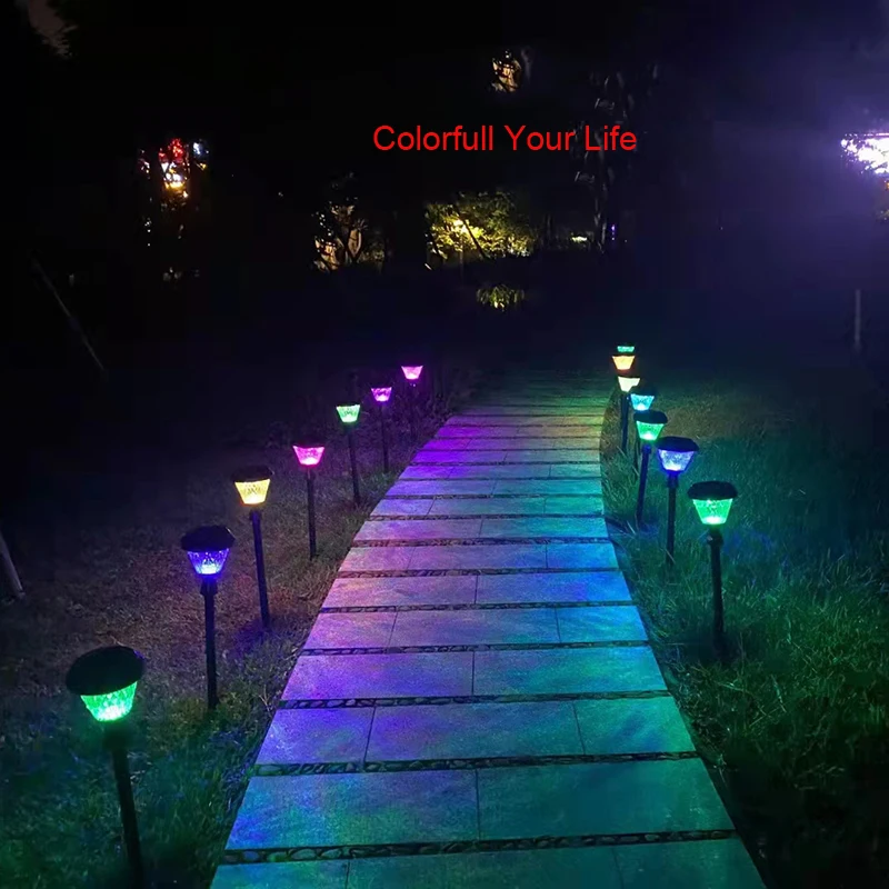 waterproof garden solar led lights outdoor landscape gate pillar light with motion sensor