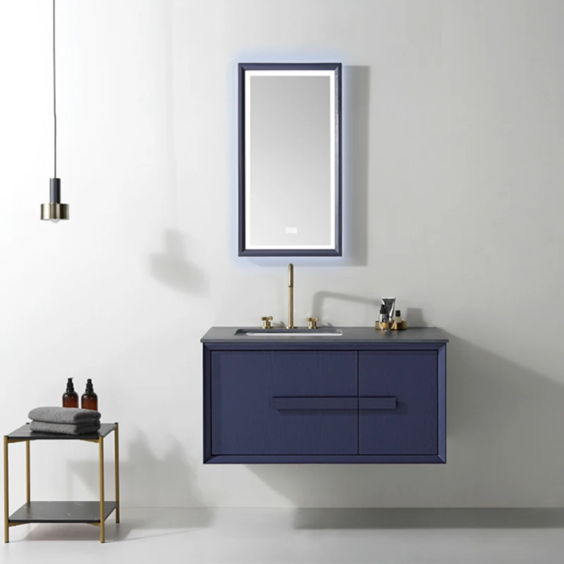 USA Style Plywood Bathroom Cabinet Wash Basin Vanity Organizer Modern Bathroom Furniture Set With Mirror