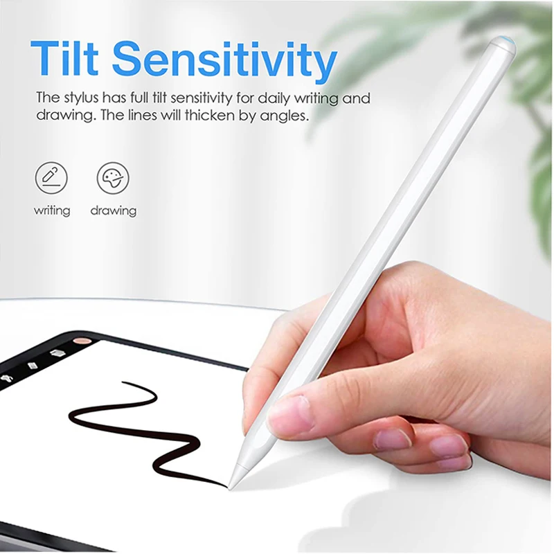 New Design Magnetic Suction Smart Pen Breathing Led indicator Wireless Stylus with Charging Stand for iPad