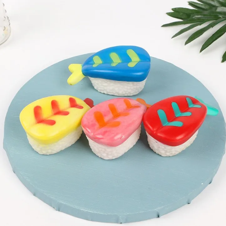 wholesale pet dog puppy toy vinyl japanese food fish suqeaker toy sound toy for pet dog puppy