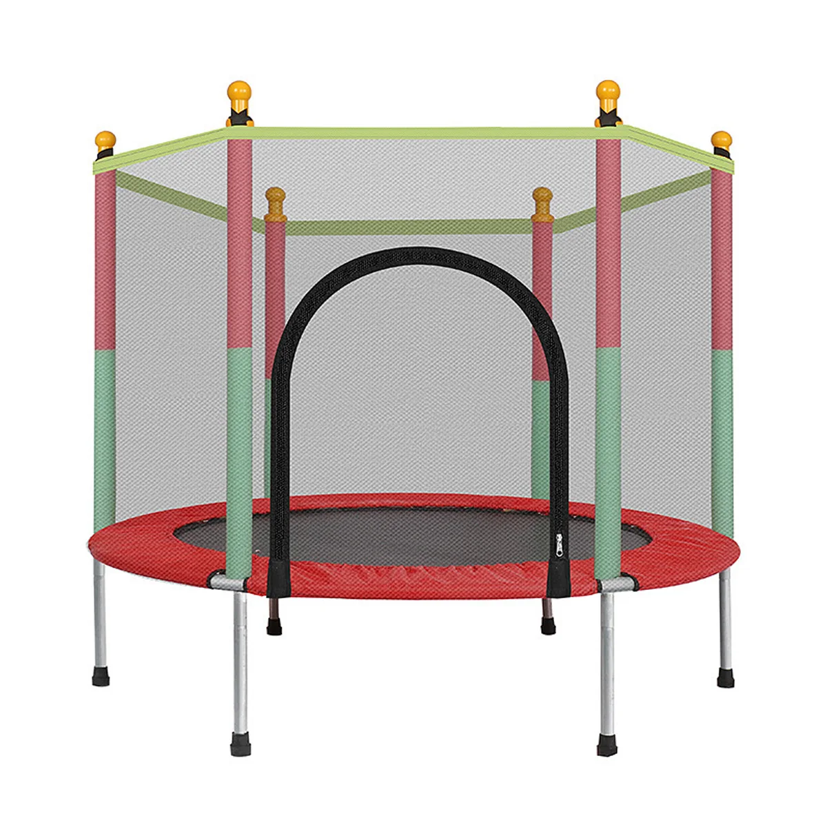 Kids Colorful Trampoline Indoor Jump Round Trampoline With Safety Net Protection