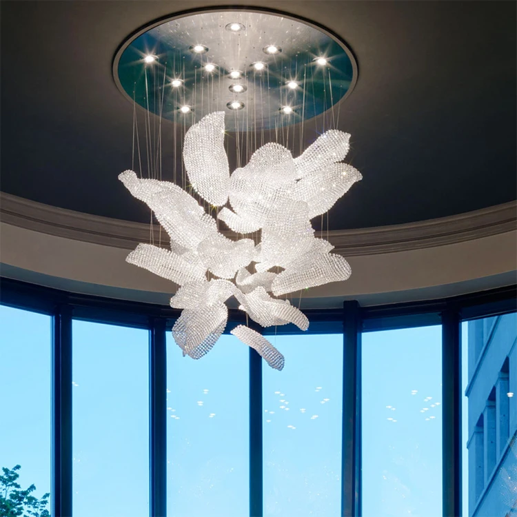 modern simple style custom project show room banquet hall villa luxury led chandelier lamp