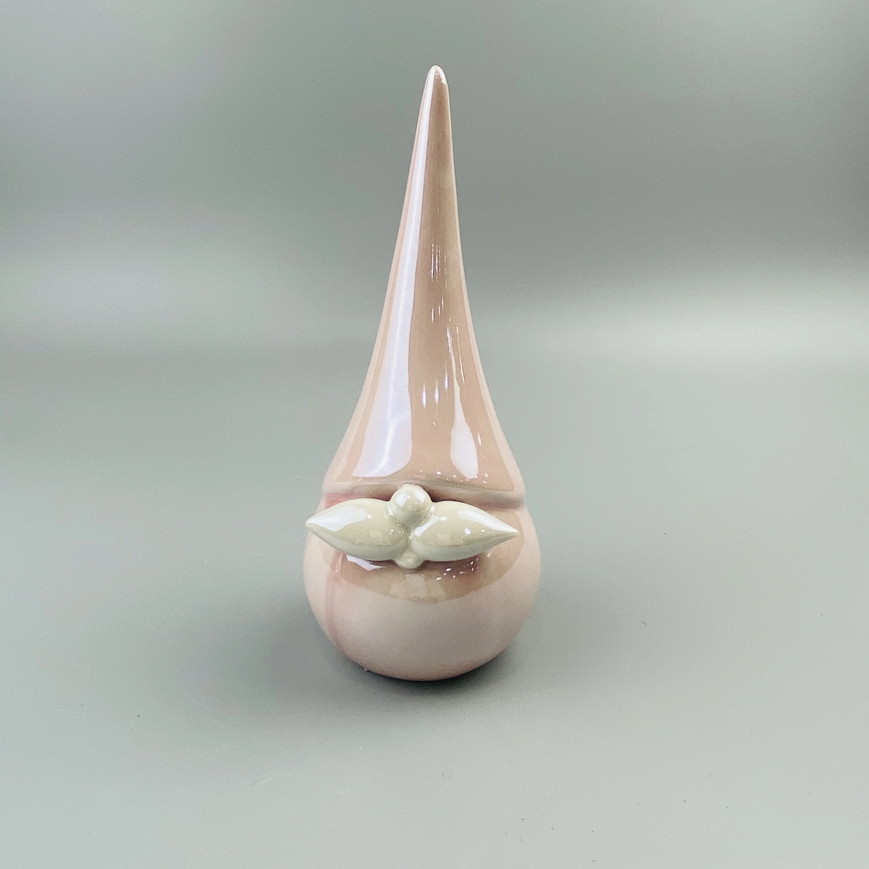 Customized cute design pink porcelain long hat santa claus