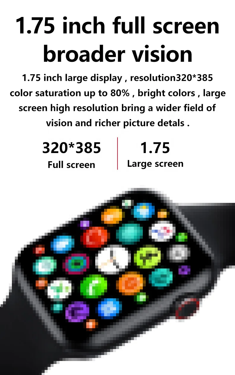 
T500 Plus Series 6 Smartwatch 1.78 Inch Full Screen BT Call Message Push 2021 T500 Plus Smart Watch for Android IOS Phone 