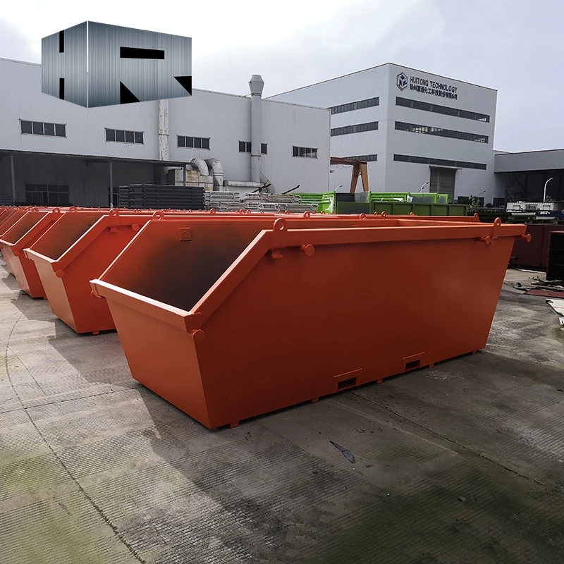 Промышленный Штабелируемый квадратный стальной мусорный контейнер, рекламный мусорный бак