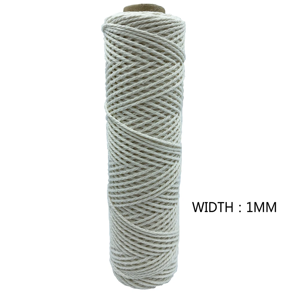 Cotton cord 1mm 2mm 3mm 4mm 5mm 6mm Natural Twisted Macrame Braided Cords Round cotton Cord for home decor