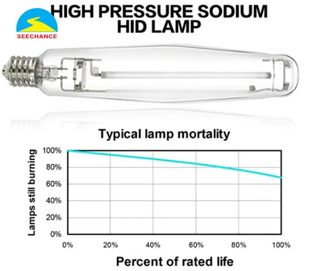 
250W/400W/600W/1000W Hydroponic Super HPS Growth Light for Plants, Indoor HPS Lamp 