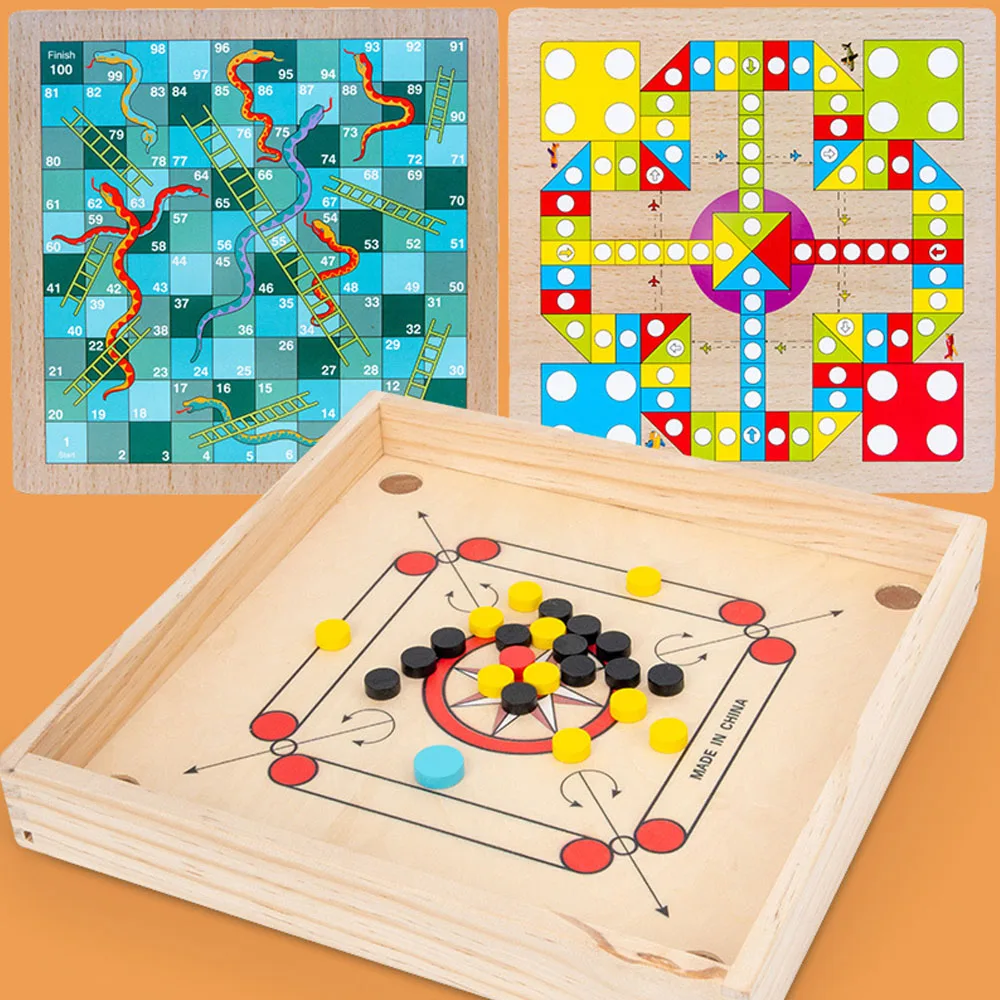 4 в 1 12 дюймов настольная игра Carrom Классическая Strike и карманный стол