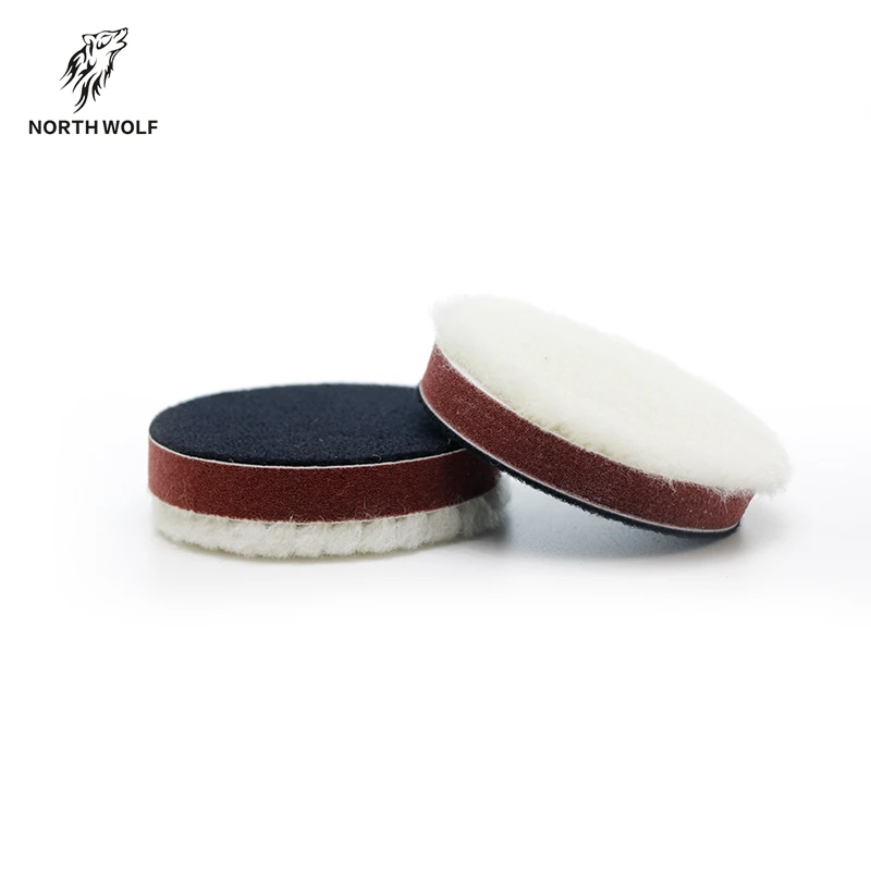 Manufacture auto polish Adhesive stripe wool 3inch Polishing wool pad