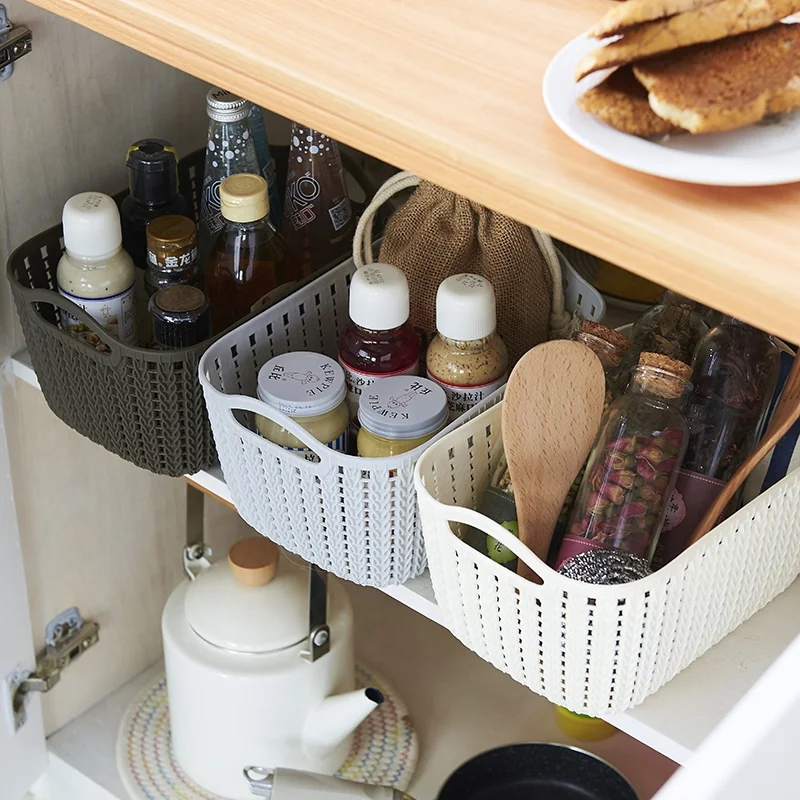 Good Quality Plastic Storage Basket For Home Storage Usage ,Middle Storage Basket With Handles