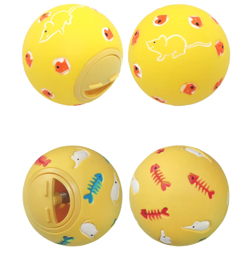 Adjustable switch Pet Slow Feeder Toy Interactive Treat Ball Cat Toys Food Dispenser  Chew Toy for small animals