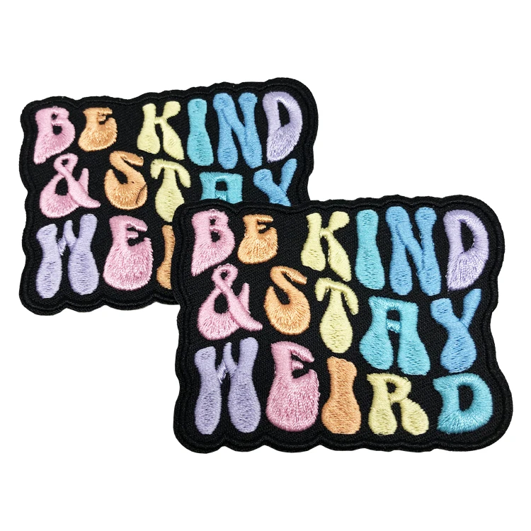 Heat Transfer Embroidery Patch Custom Brand Logo Embroidered Clothing Badges Iron On Embroidery Patches for Clothing