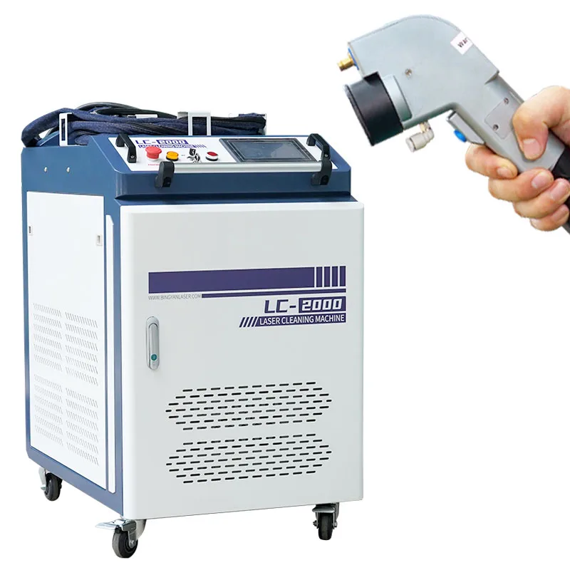 BY Rust dust oil removal gun head equipment JPT Raycus Max mopa pulse 200w laser cleanming machine in stock