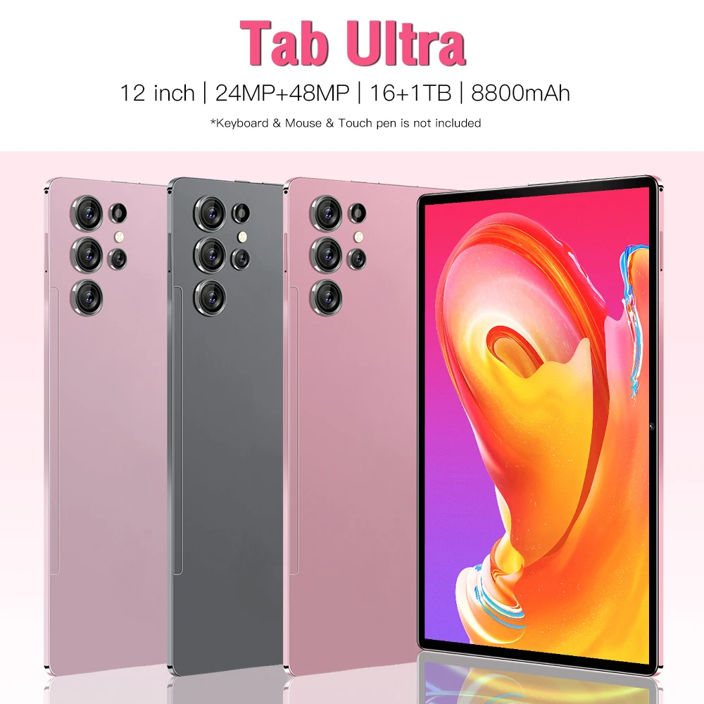 Hot Selling Pad Ultra original 16GB+1TB Tablet 24MP+48MP 8800 mAh Double SIM SD Card Android 13 Tablet PC Laptop