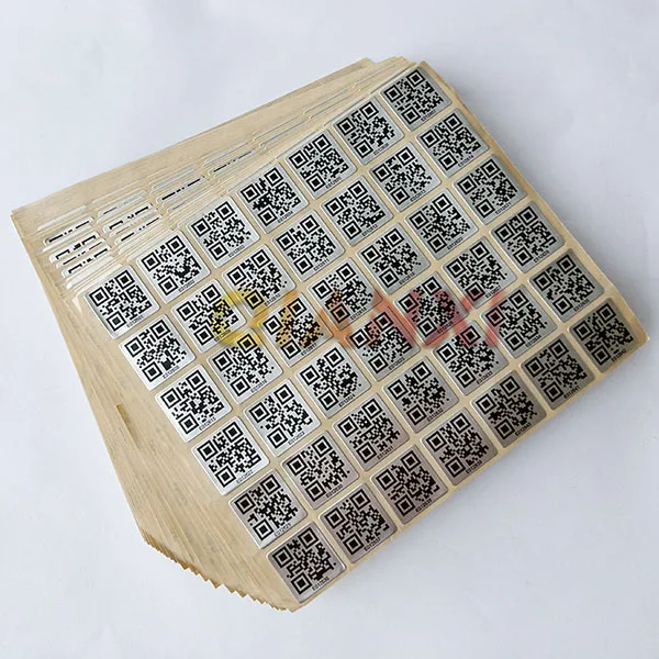 Custom anodized aluminum barcode labels anodised aluminium foil stickers