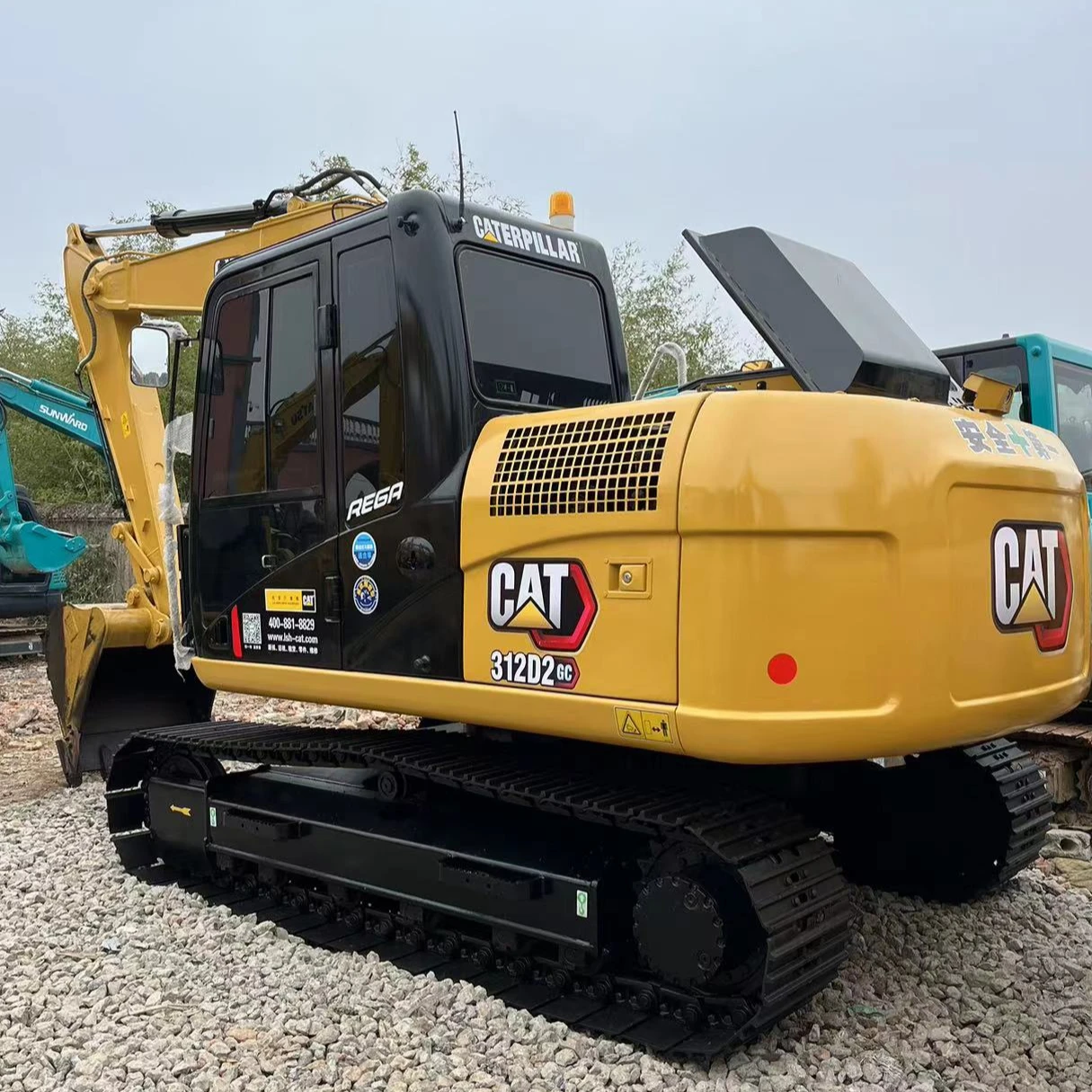 cat 312d used excavator second hand CATERPILLAR yellow dipper crawl made in china American