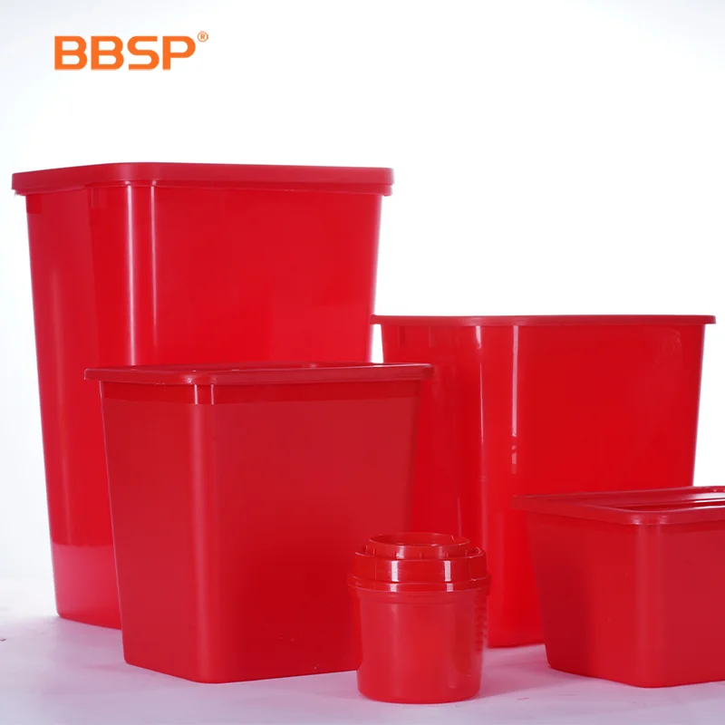Disposable factory Cheap Price Medical Plastic 1L 5L 10L Biohazard Safety Box Syringe Waste Needle Sharp Container for Hospital