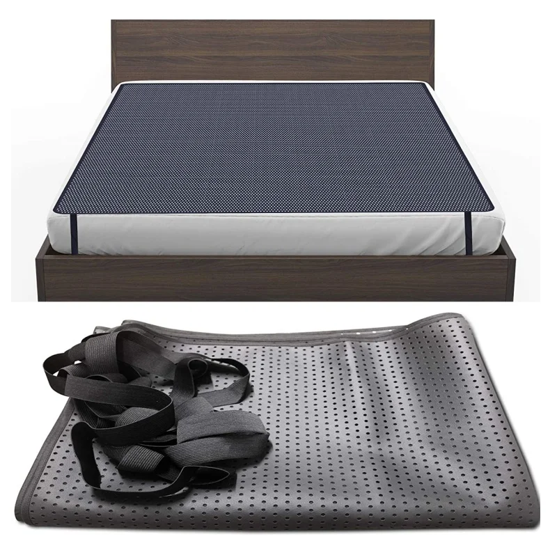 Conductive PU Earthing Bed Sheet Premium Grounding Therapy Mats for Sleep Breathable Pad Antistatic Improve Health