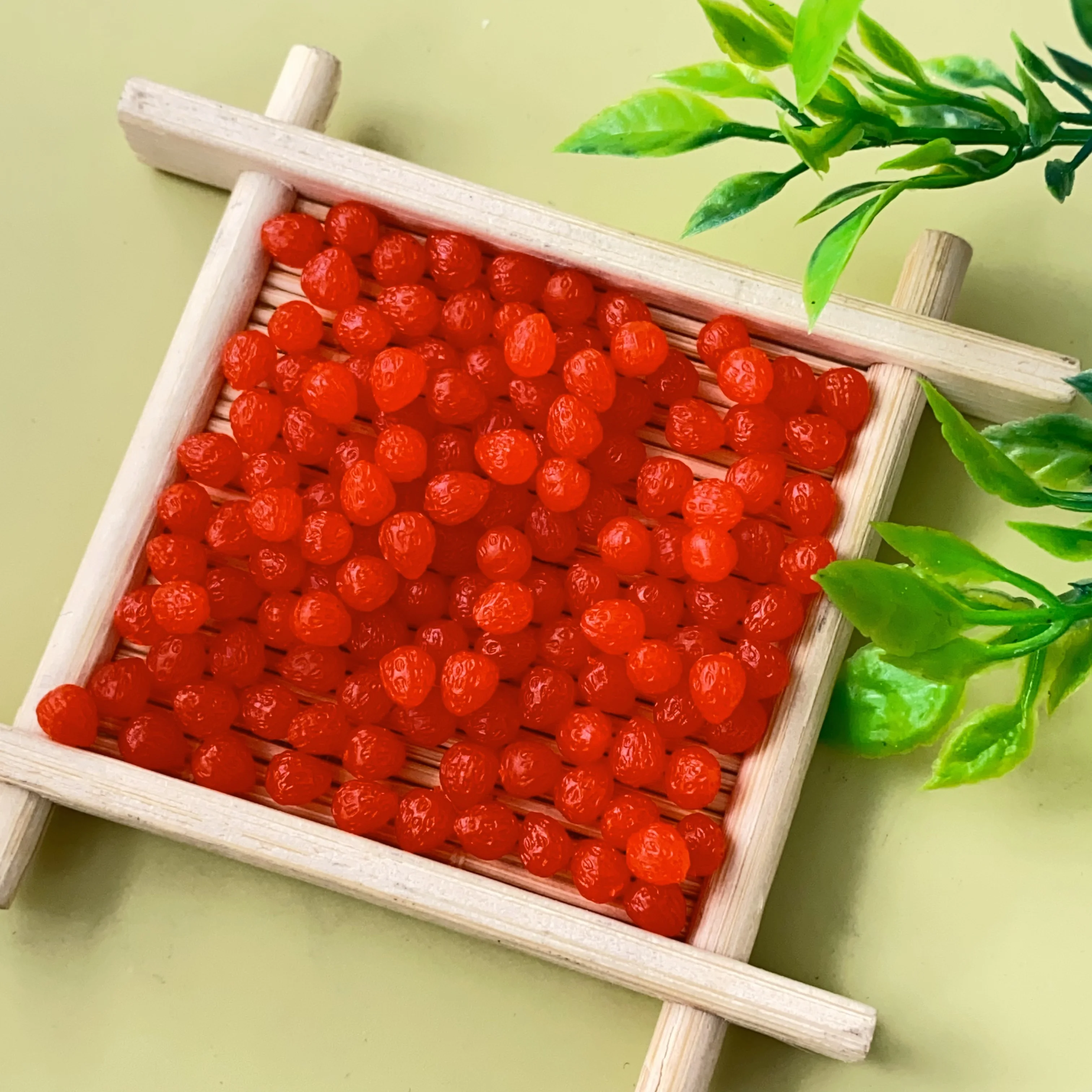 Resin Imitation Fruit Resin Red Strawberry Charms Resin Flatback Scrapbooking Material Making Accessories
