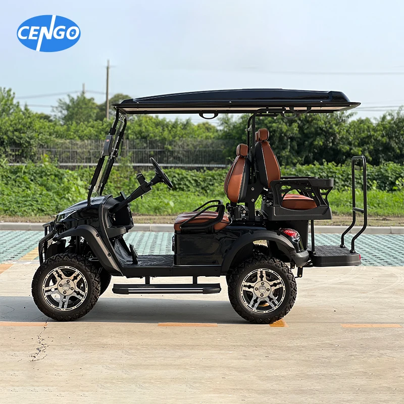 Off road 4-seater Electric Golf Cart with Bump Custom Body Color Seat Color Lifted Buggy Street Legal Lifted Golf Cart