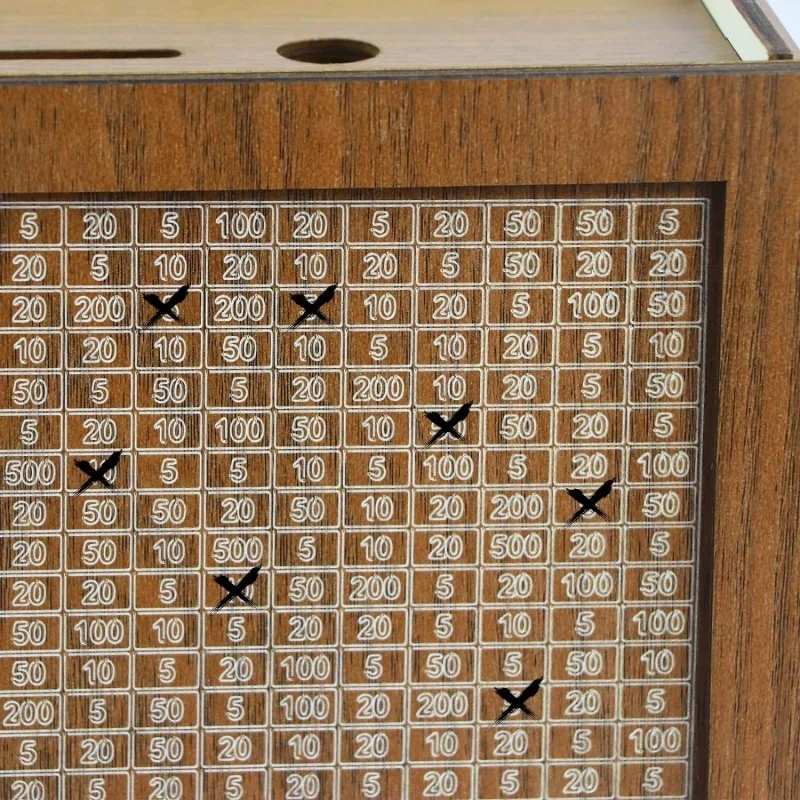 Good Habit Cash Coin Retro Money Savings Box with Counter Money Saver Wooden Money Box Piggy Bank for Kids