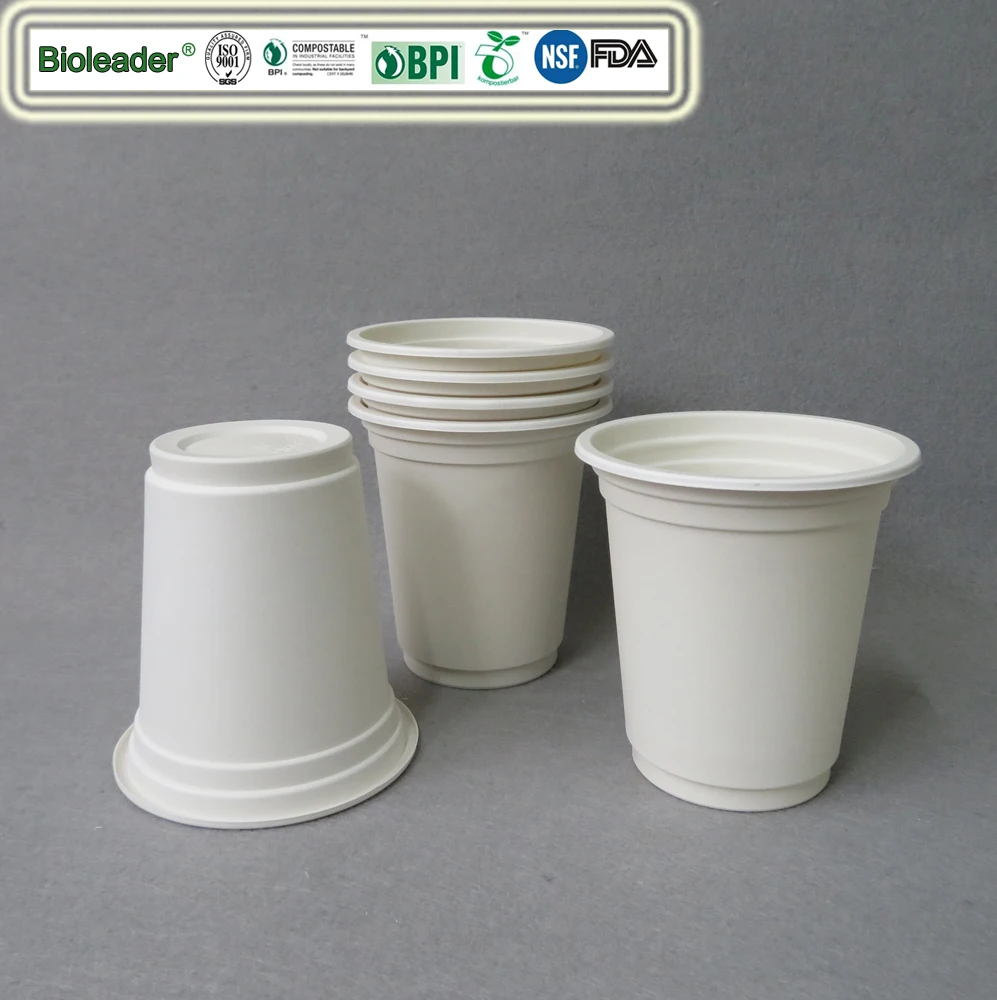 100% Biodegradable Eco-Friendly Biodegradable Cornstarch CPLA Plastic Cups for Hot Cold Drinks