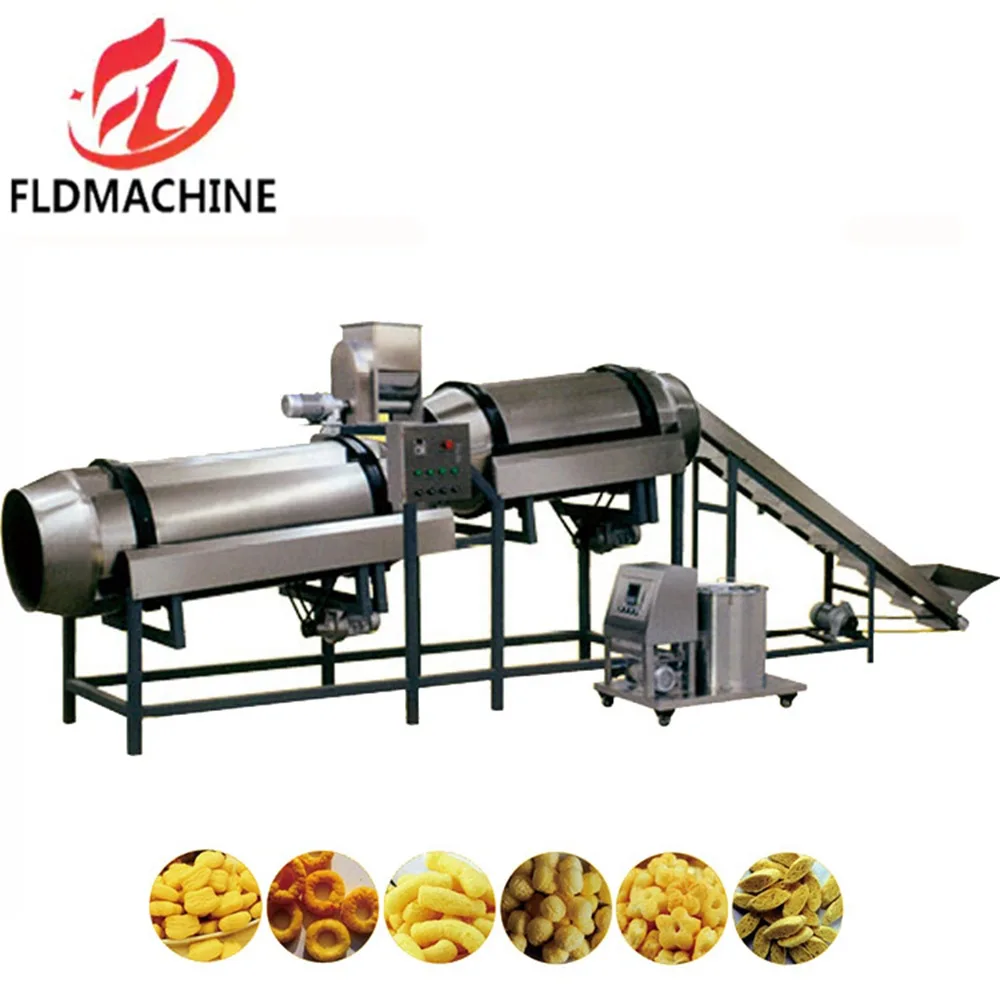 High Productivity Maize Puff Corn & Rice Puff Snacks Food Making Machine Extruder Electric Steel Hot Sale in Africa for Home Use