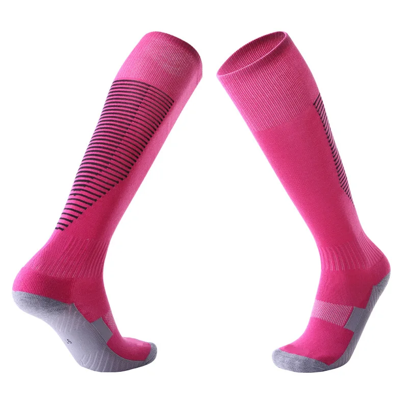 Anti-slip knee football socks thickened towel bottom stockings sweat resistant sport socks for adult /children