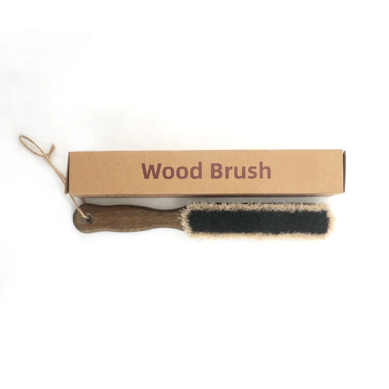 Customized logo Hot Sales  Clothing Plastic Soft Cleaning Tool Wooden Handle Clothes Brush