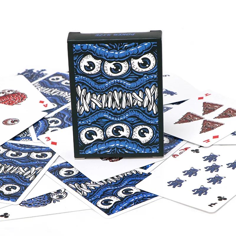 Funny carton custom design gold stamping paper poker cards paper gold playing cards