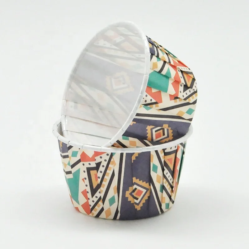 Manufacture Metallic Curled Baking Paper cup Coated high-temperature Aluminum Foil Cupcake liners For Party