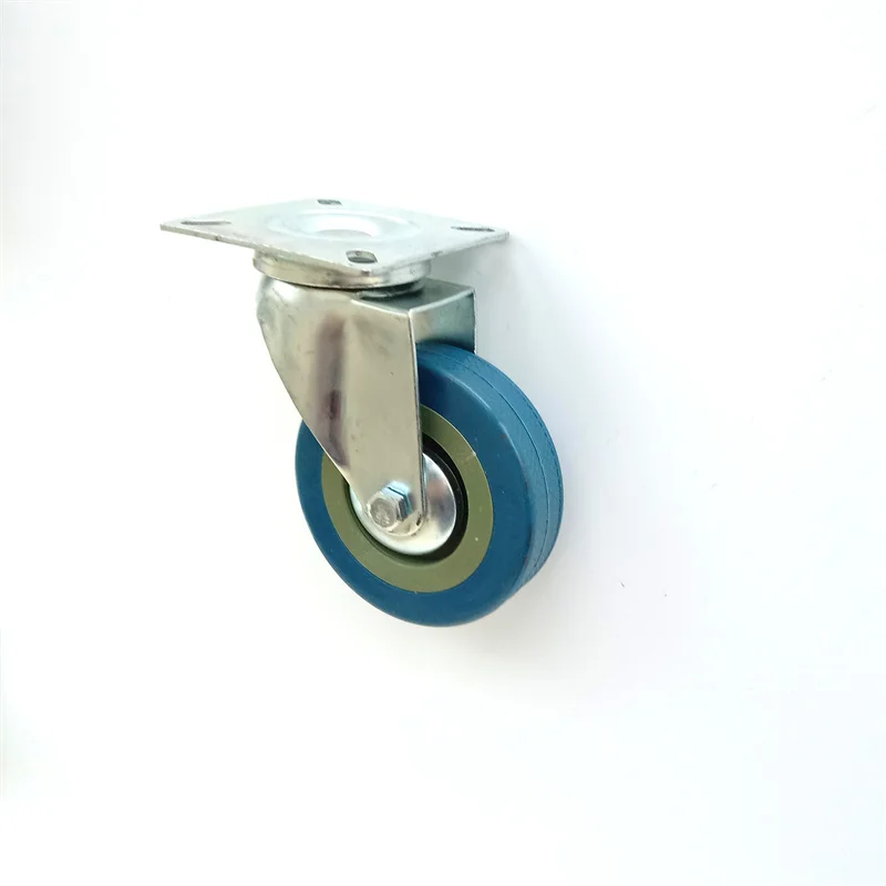 Black  Caster Wheels Fixed Caster 4 Inch Caster Wheel PVC PU Material Wheel